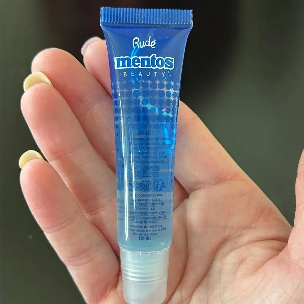 Rude Cosmetics x Mentos Beauty Plumping Lip Gloss - Clean Mint NIB